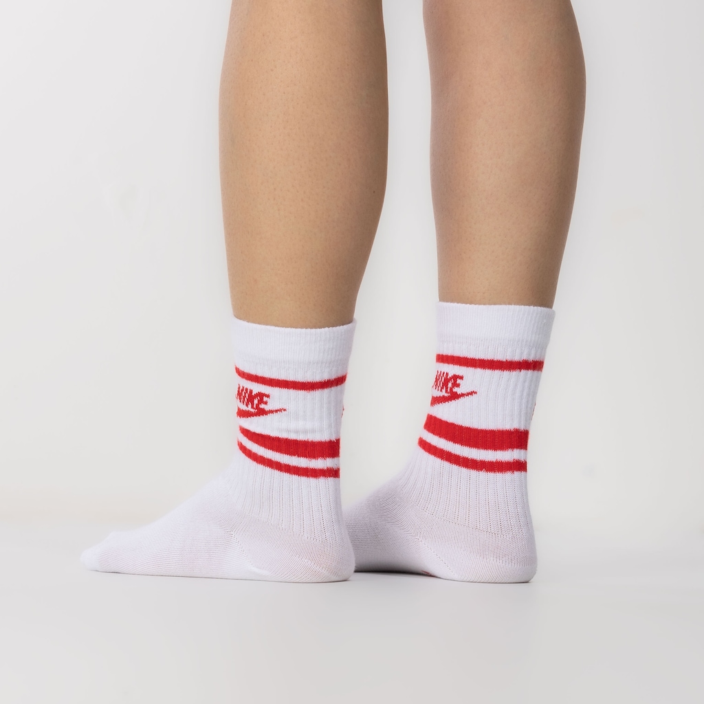 Imagem 5 do produto Kit de Meias Cano Alto Nike Essential Crew 3 Pares Adulto