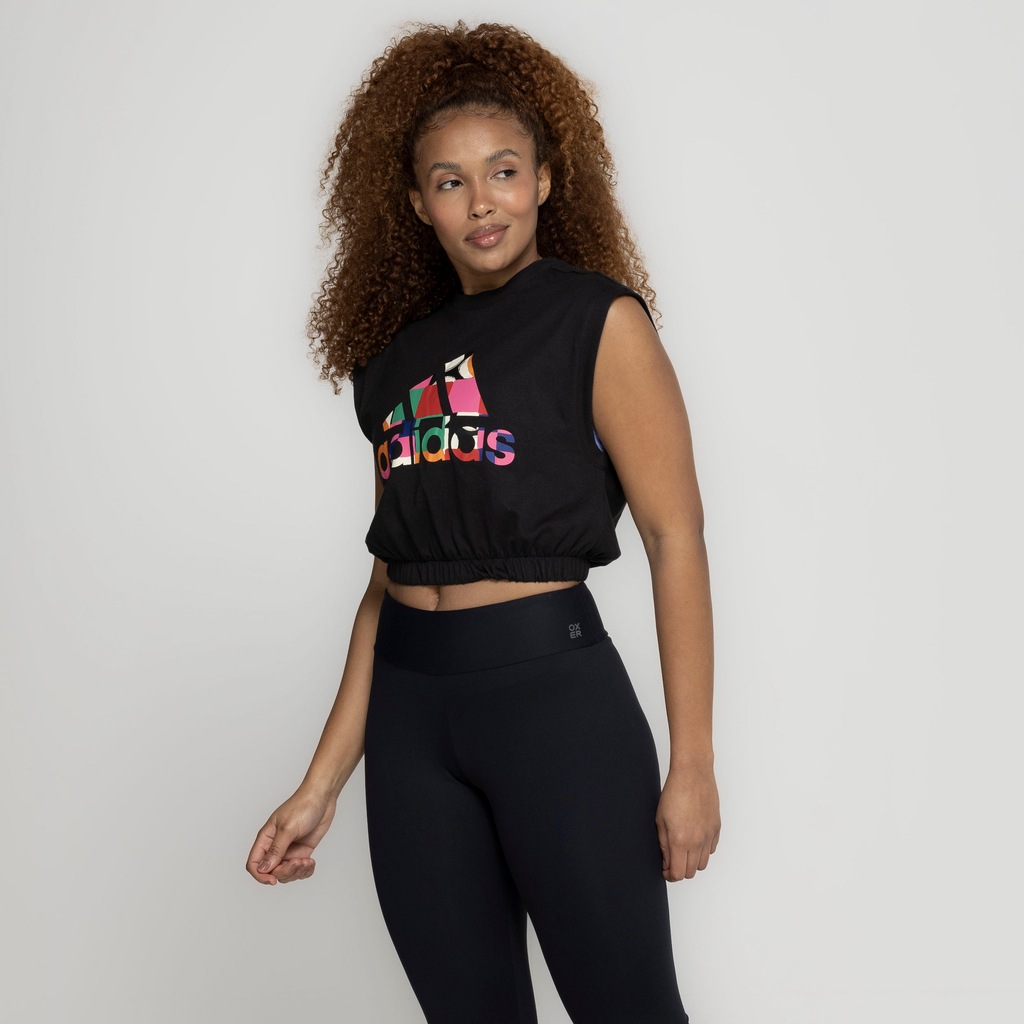 Imagem 3 do produto Camiseta Regata Cropped Feminina adidas Farm