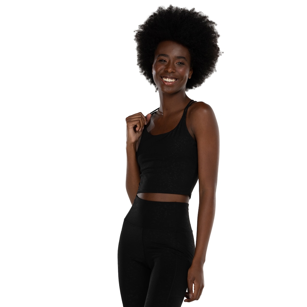 Imagem 1 do produto Top Fitness com Bojo Removível Oxer Baixa Sustentação Alongado Heat Cale - Adulto