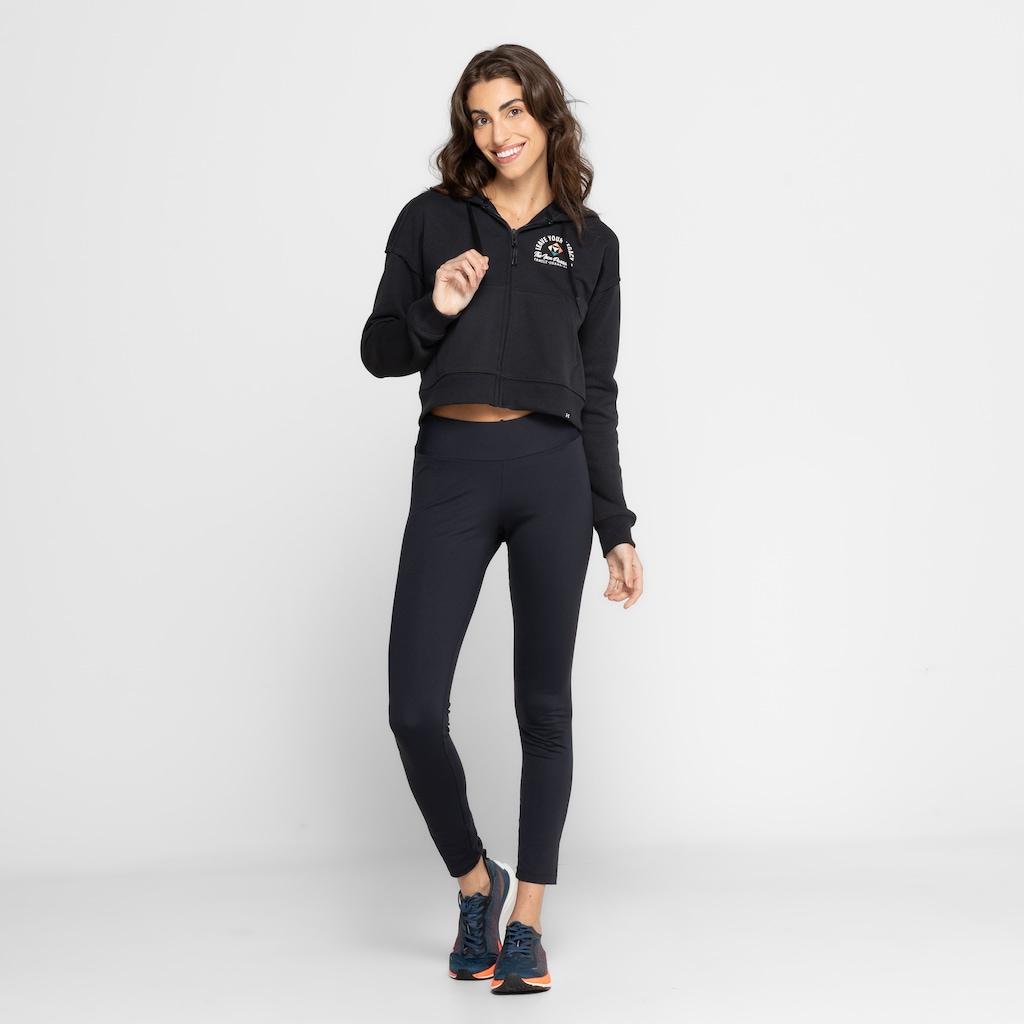 Imagem 3 do produto Jaqueta de Moletom Cropped Feminina Under Armour com Capuz Project Rock HW Terry