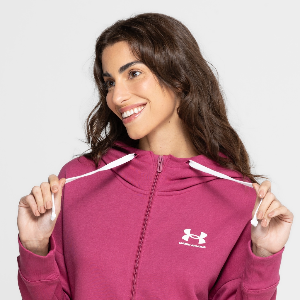 Imagem 4 do produto Jaqueta de Moletom Feminino Under Armour com Capuz Rival Fleece