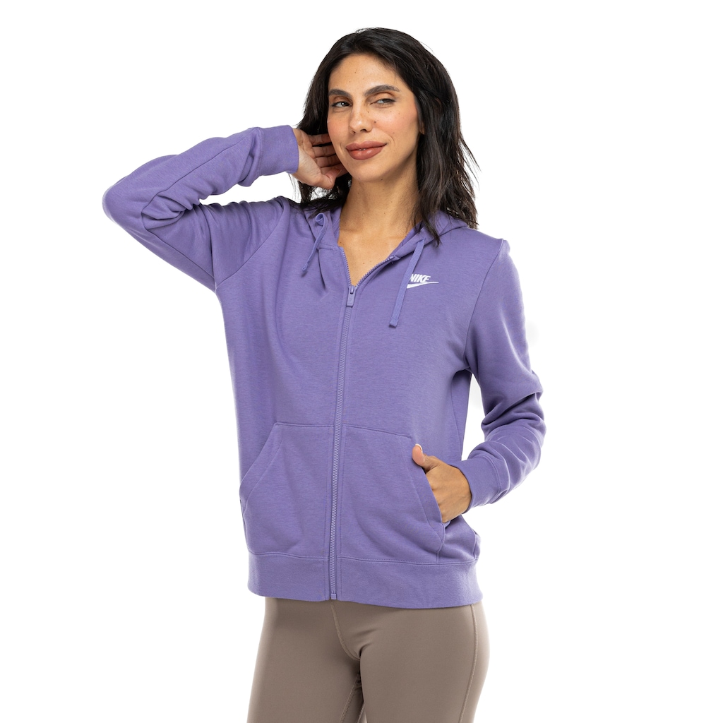 Imagem 1 do produto Jaqueta Feminina Nike com Capuz Sportswear Club FLC FZ