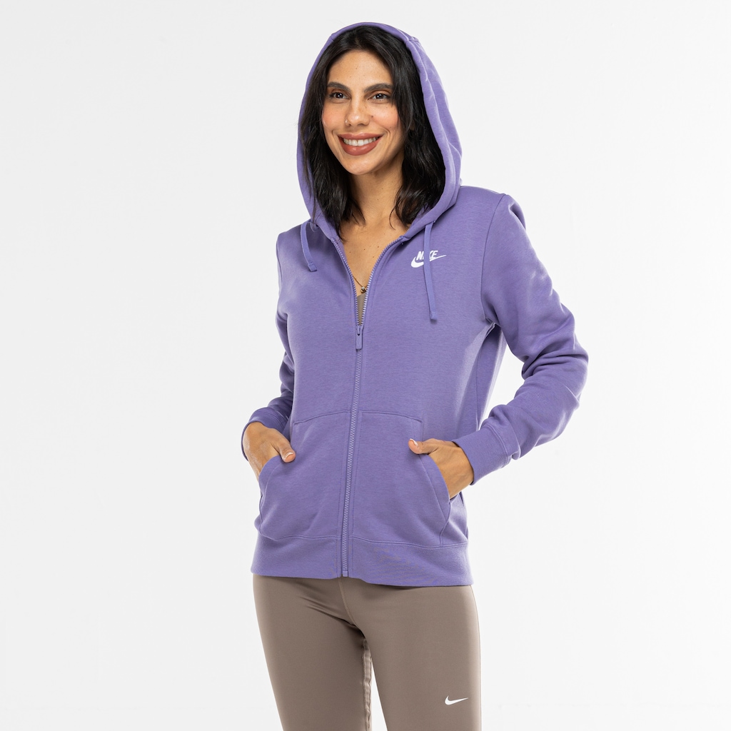Imagem 4 do produto Jaqueta Feminina Nike com Capuz Sportswear Club FLC FZ