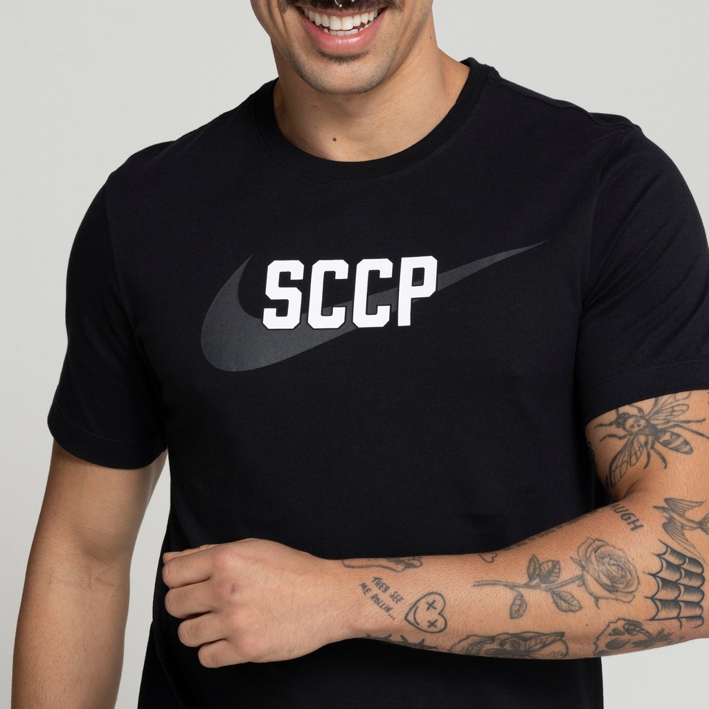 Imagem 4 do produto Camiseta do Corinthians Masculina Nike Manga Curta Swoosh Tee