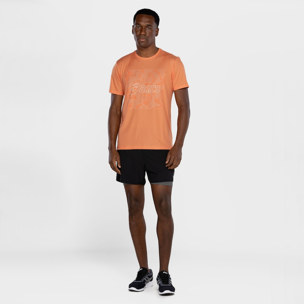 Imagem 3 do produto Camiseta Masculina ASICS Manga Curta Estampa Treino Anti Odor