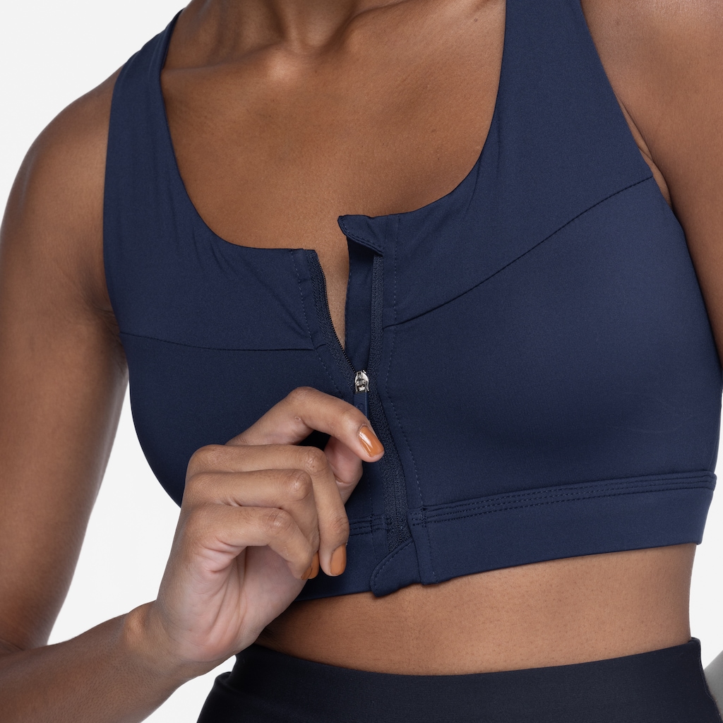 Imagem 4 do produto Top Fitness com Bojo Removível Oxer Alta Sustentação Zíper - Adulto