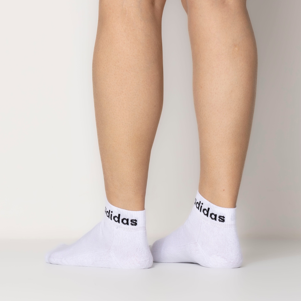 Imagem 4 do produto Kit de Meia adidas Cano Curto Logo Linear Ankle - Adulto - 3 Pares