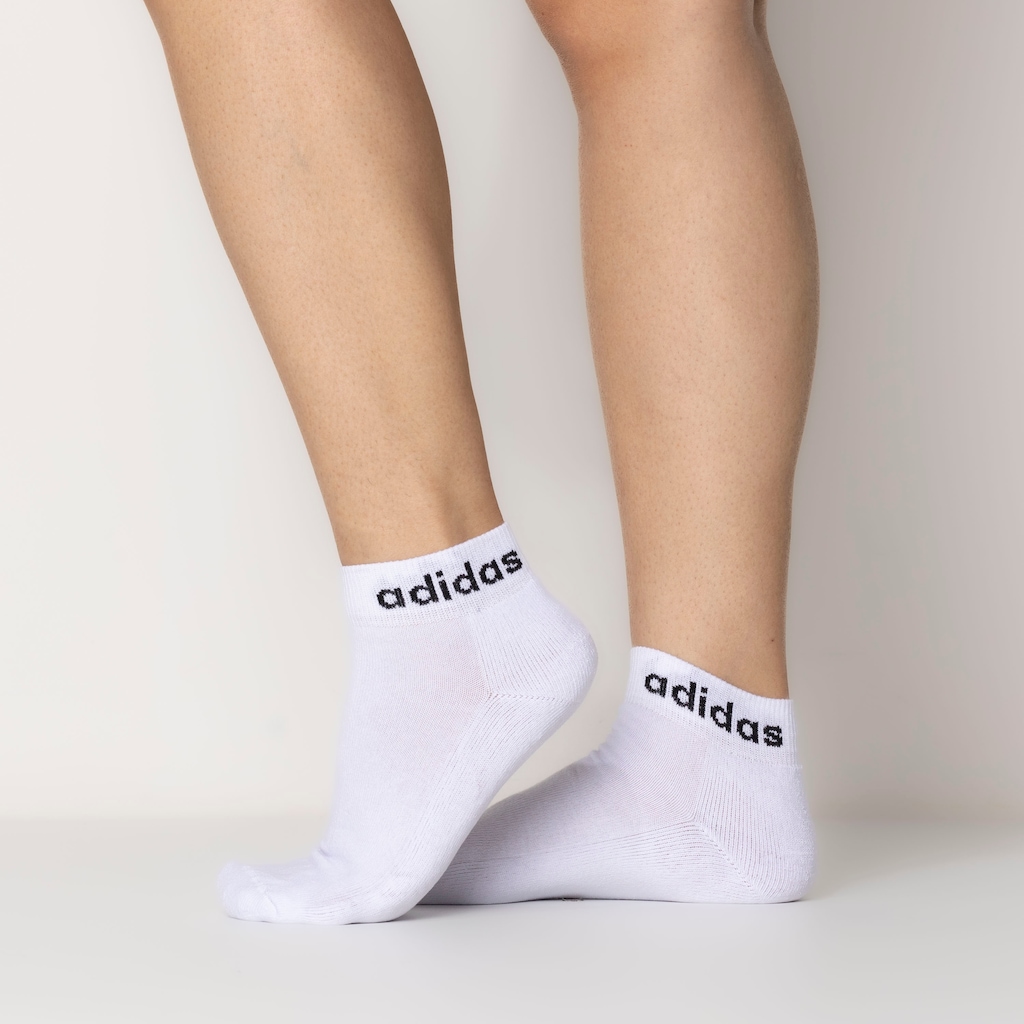 Imagem 5 do produto Kit de Meia adidas Cano Curto Logo Linear Ankle - Adulto - 3 Pares