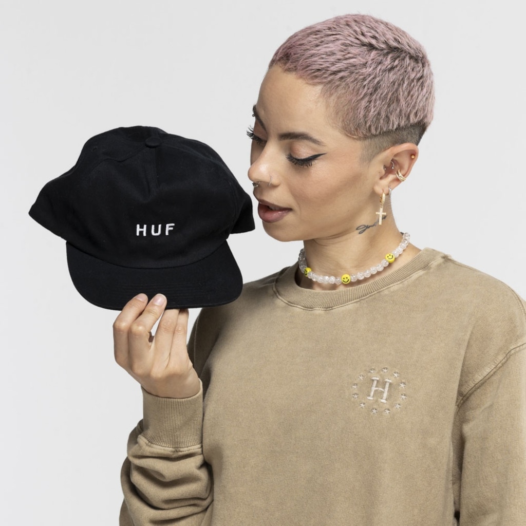 Imagem 3 do produto Boné Aba Reta Huf Snapback Dat Hat Logo Reg Metal