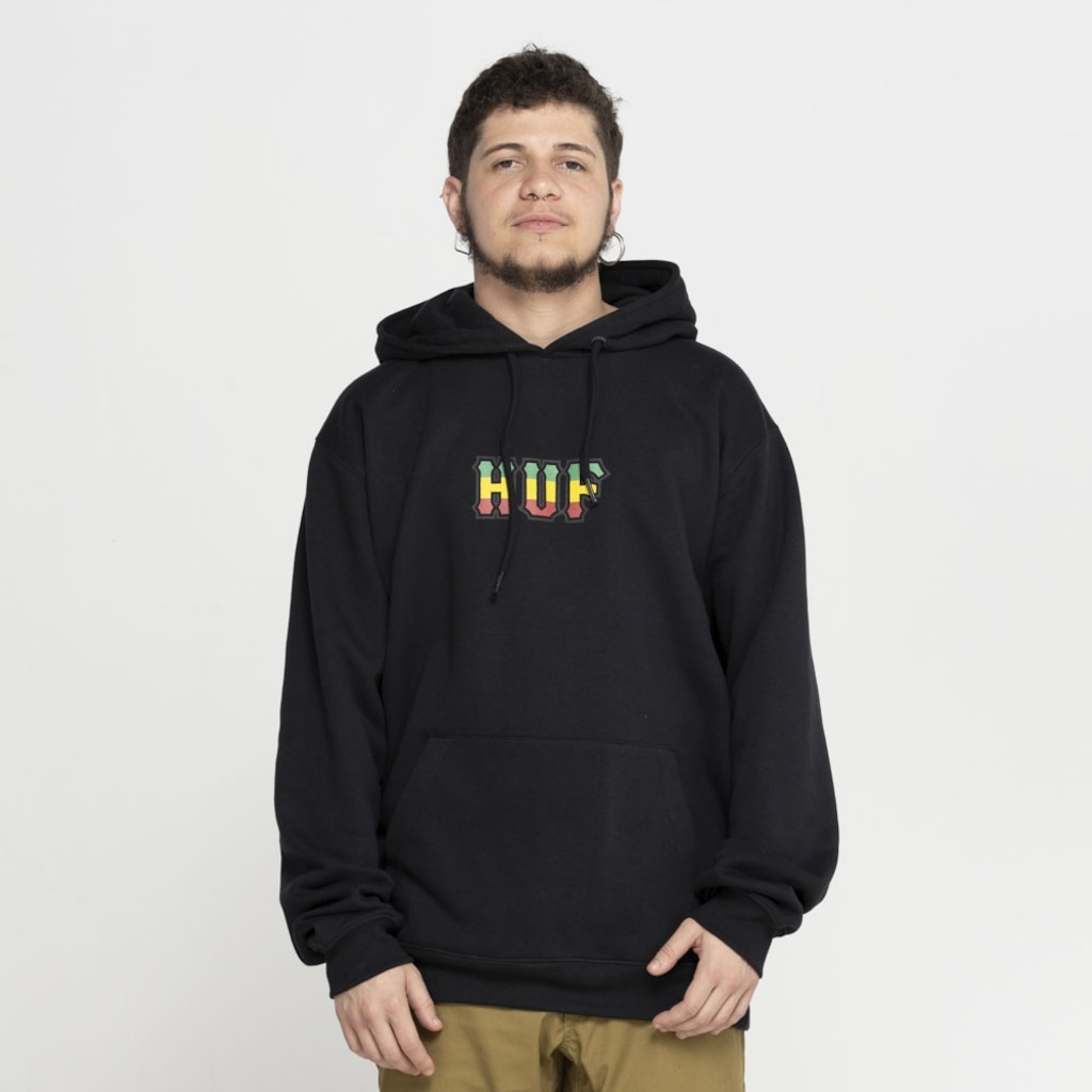 Imagem 2 do produto Blusa de Moletom Huf com Capuz Careca Righteous
