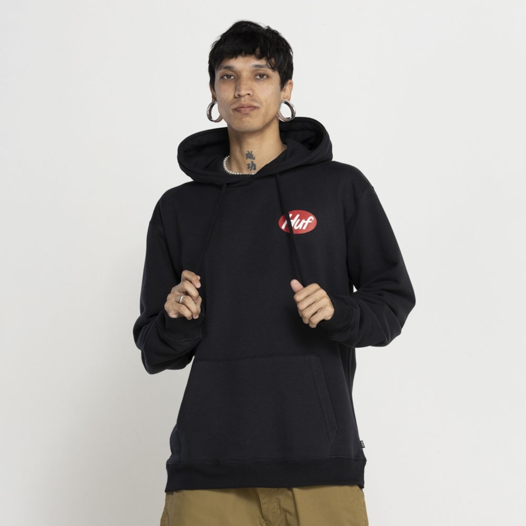 Imagem 2 do produto Blusa de Moletom Huf com Capuz Canguru Cereal Killer