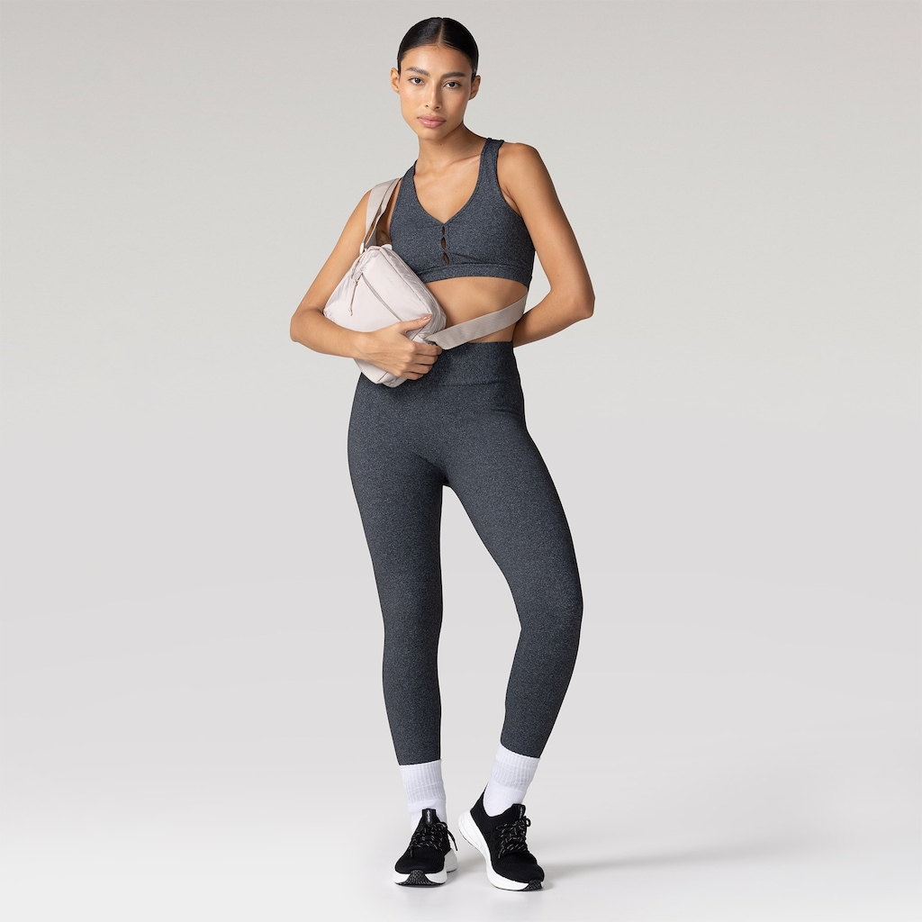 Imagem 3 do produto Top Fitness com Bojo Removivel Oxer Média Sustentação Bartak Mescla - Adulto