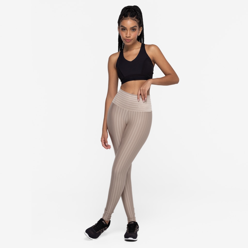 Imagem 4 do produto Calça Legging Feminina Oxer New Zig Média Compressão Cós Alto