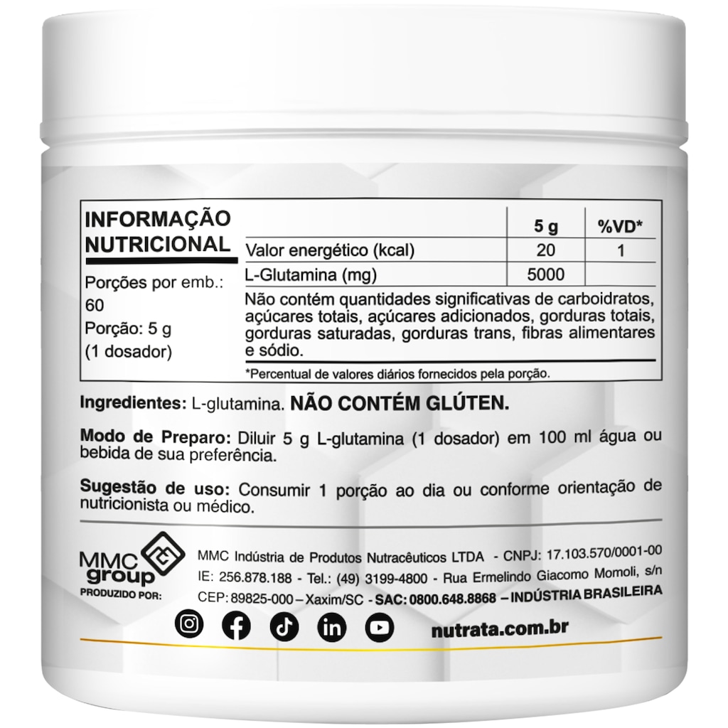 Imagem 2 do produto Glutamina Nutrata Imuno Day - 300 g