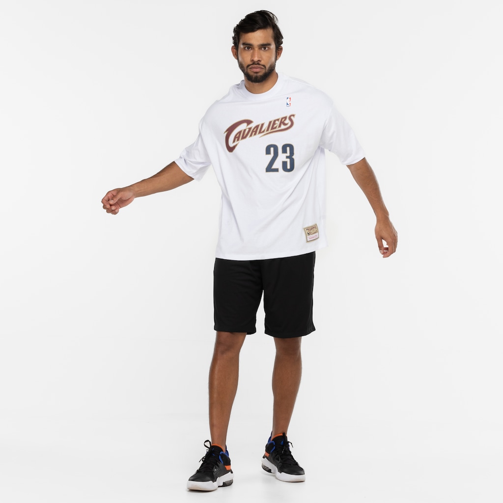 Imagem 3 do produto Camiseta Lebron James do Cleveland Cavaliers Mitchell & Ness Masculina Flame Logo