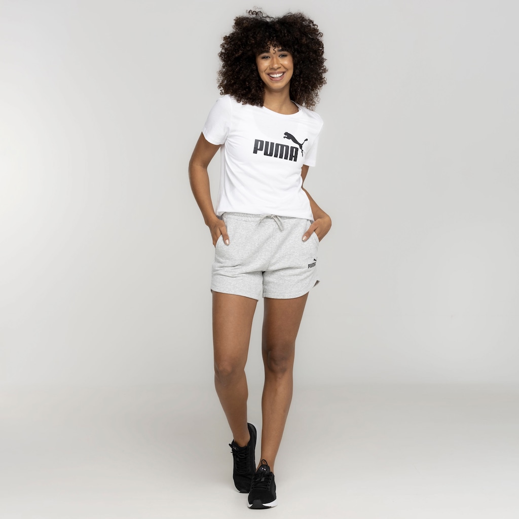 Imagem 4 do produto Camiseta Feminina Puma Manga Curta Essentials Logo Tee