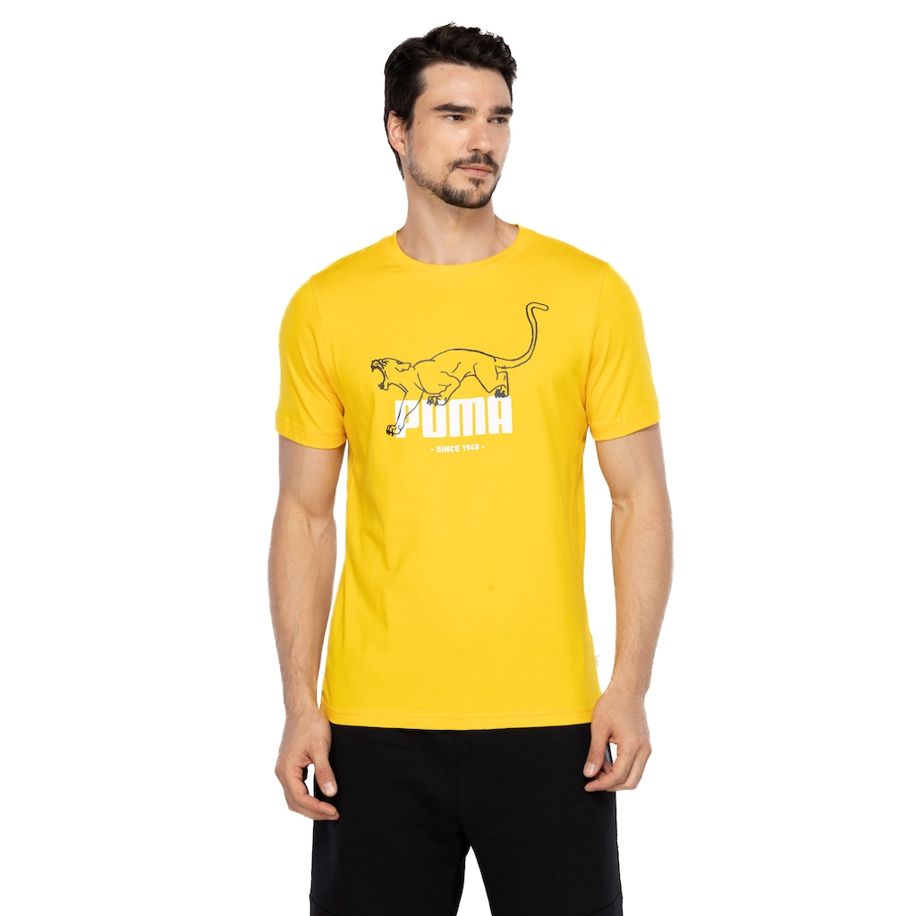 Imagem 1 do produto Camiseta Masculina Puma Manga Curta Graphics Animal