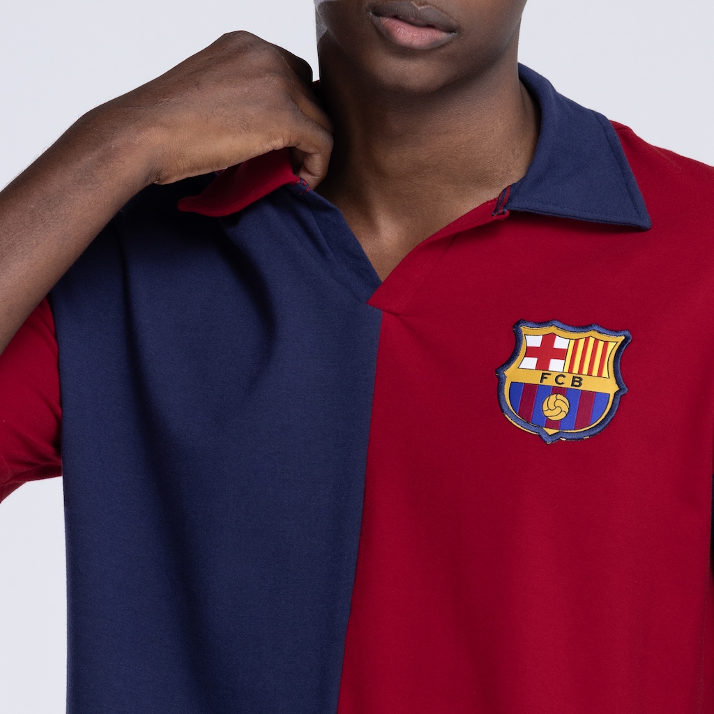 Imagem 3 do produto Camisa Polo do Barcelona Masculina Retrô