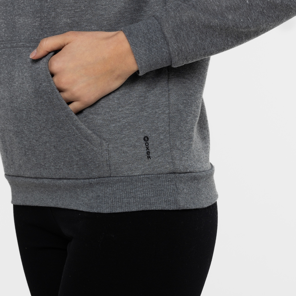 Imagem 3 do produto Blusa de Moletom Feminino Oxer com Capuz Canguru Fleece