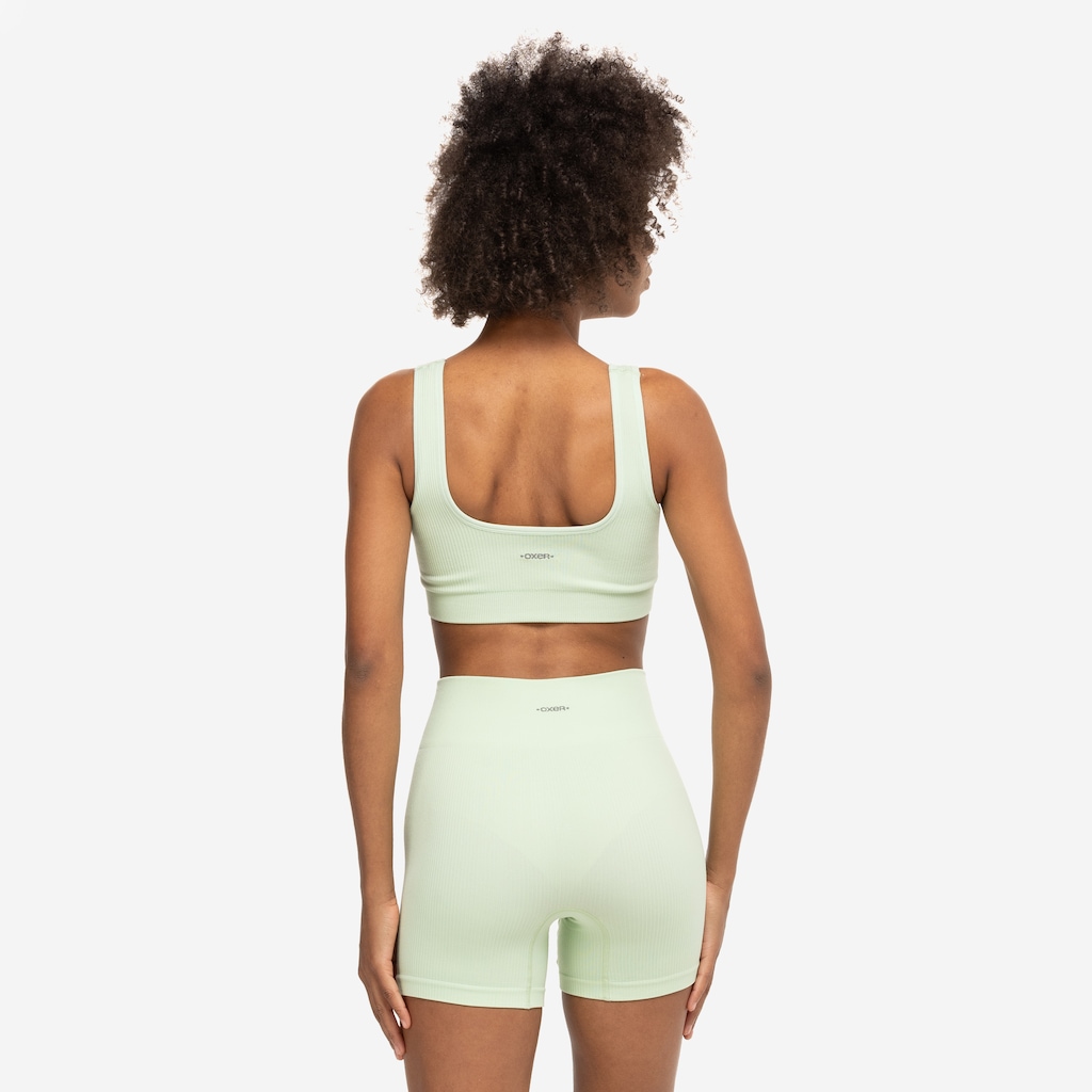 Imagem 2 do produto Top Fitness sem Bojo Oxer Média Sustentação Canelado Sem Costura