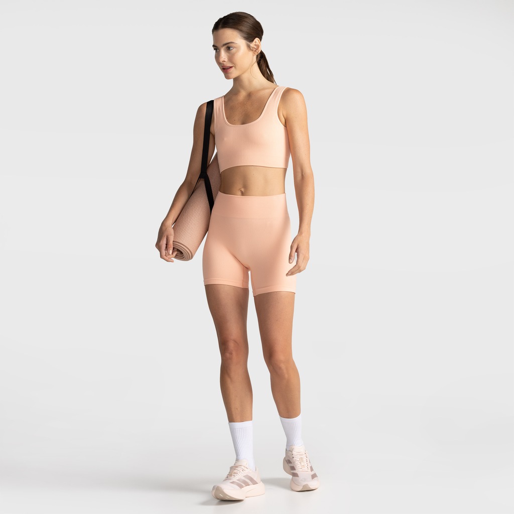 Imagem 4 do produto Top Fitness sem Bojo Oxer Média Sustentação Canelado Sem Costura