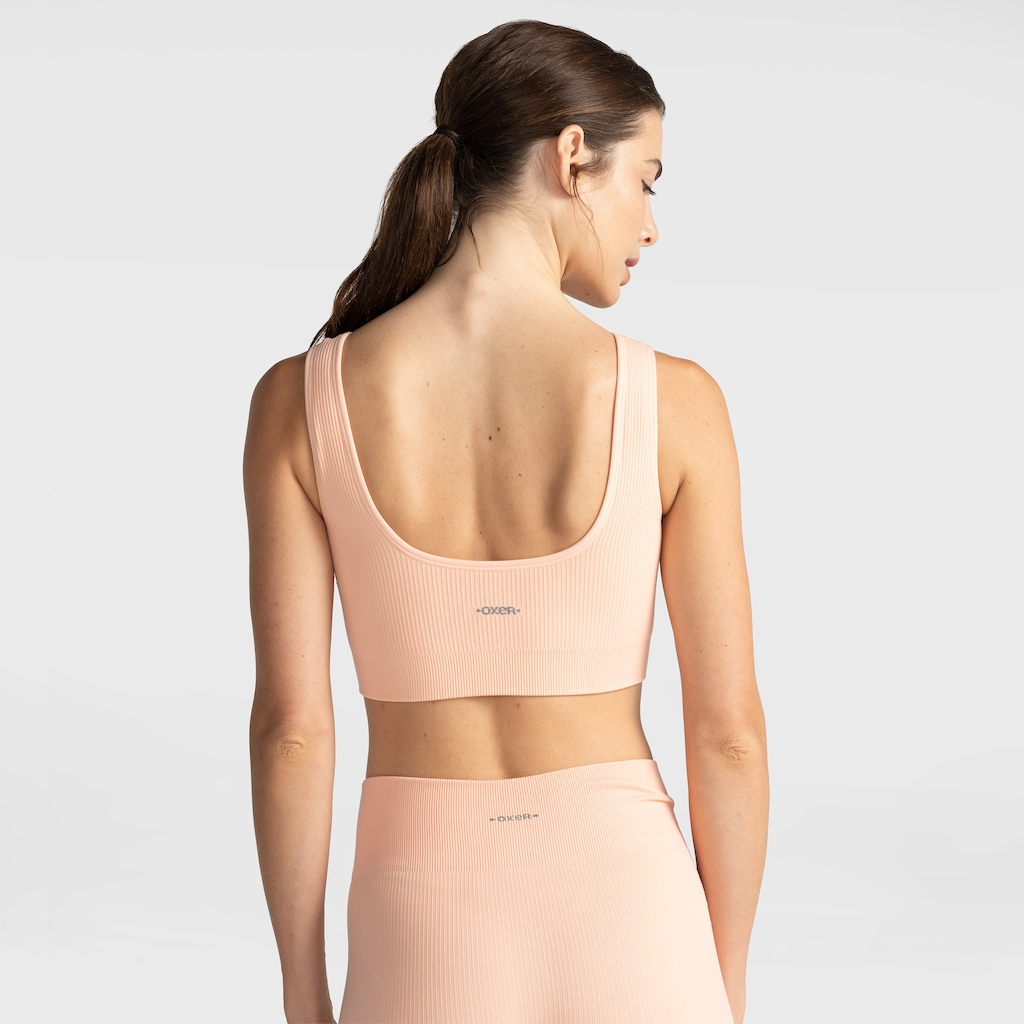 Imagem 3 do produto Top Fitness sem Bojo Oxer Média Sustentação Canelado Sem Costura