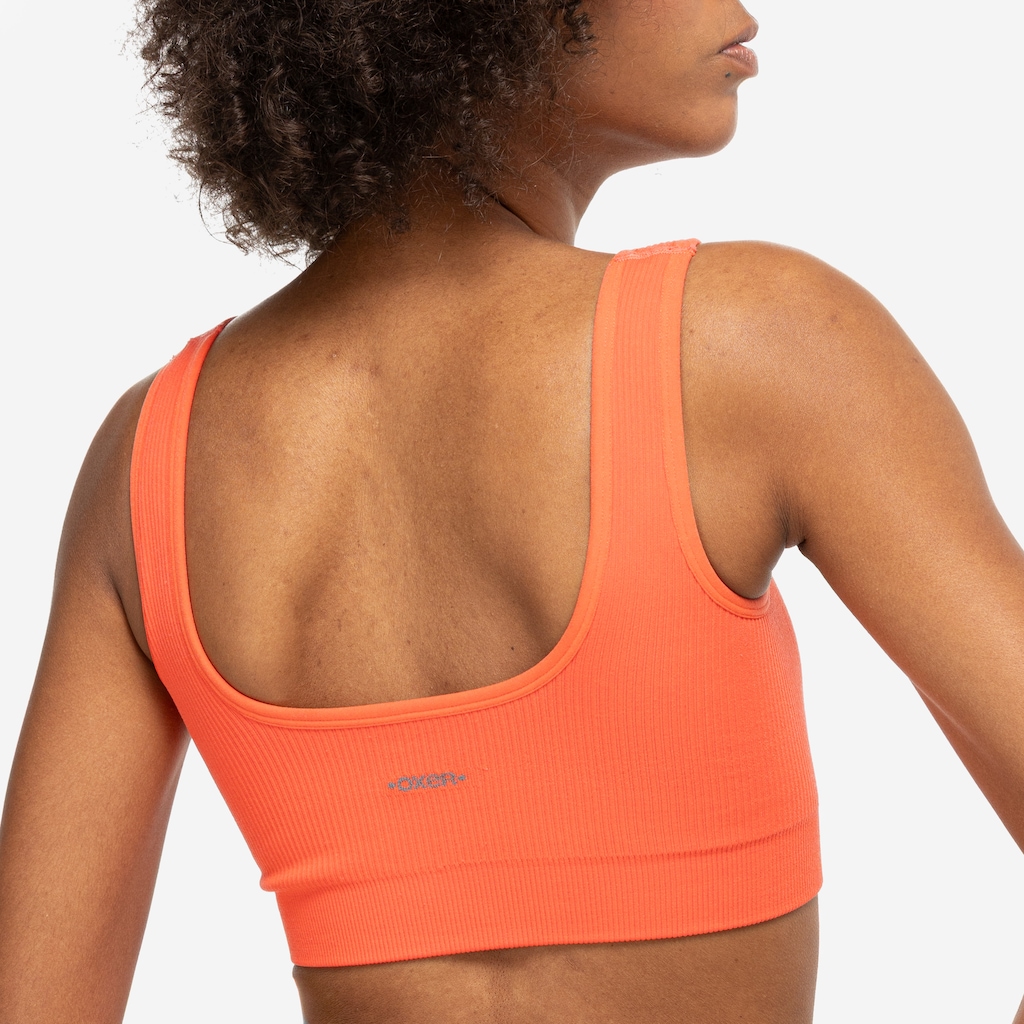 Imagem 5 do produto Top Fitness sem Bojo Oxer Média Sustentação Canelado Sem Costura