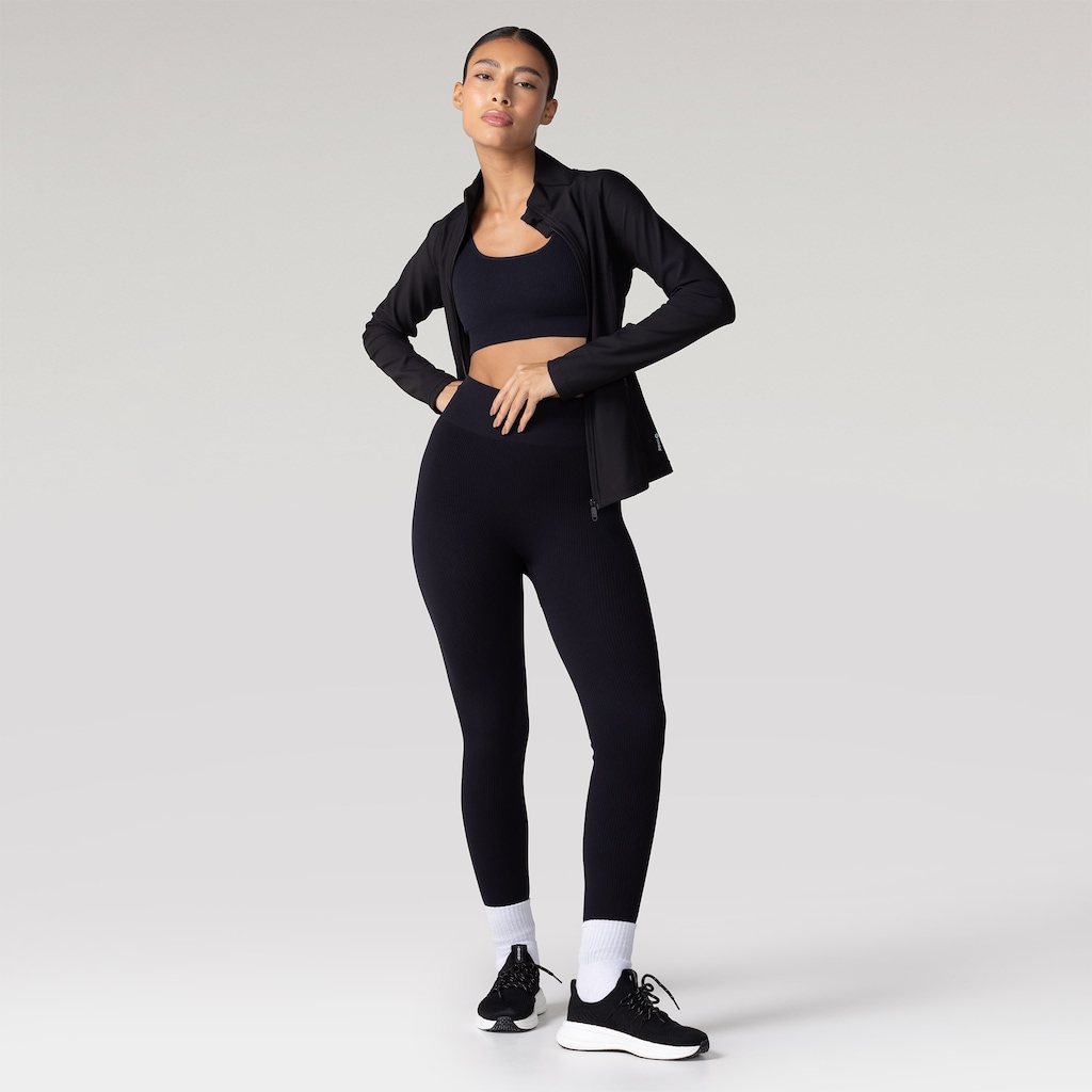 Imagem 3 do produto Calça Legging Feminina Oxer Canelada Sem Costura