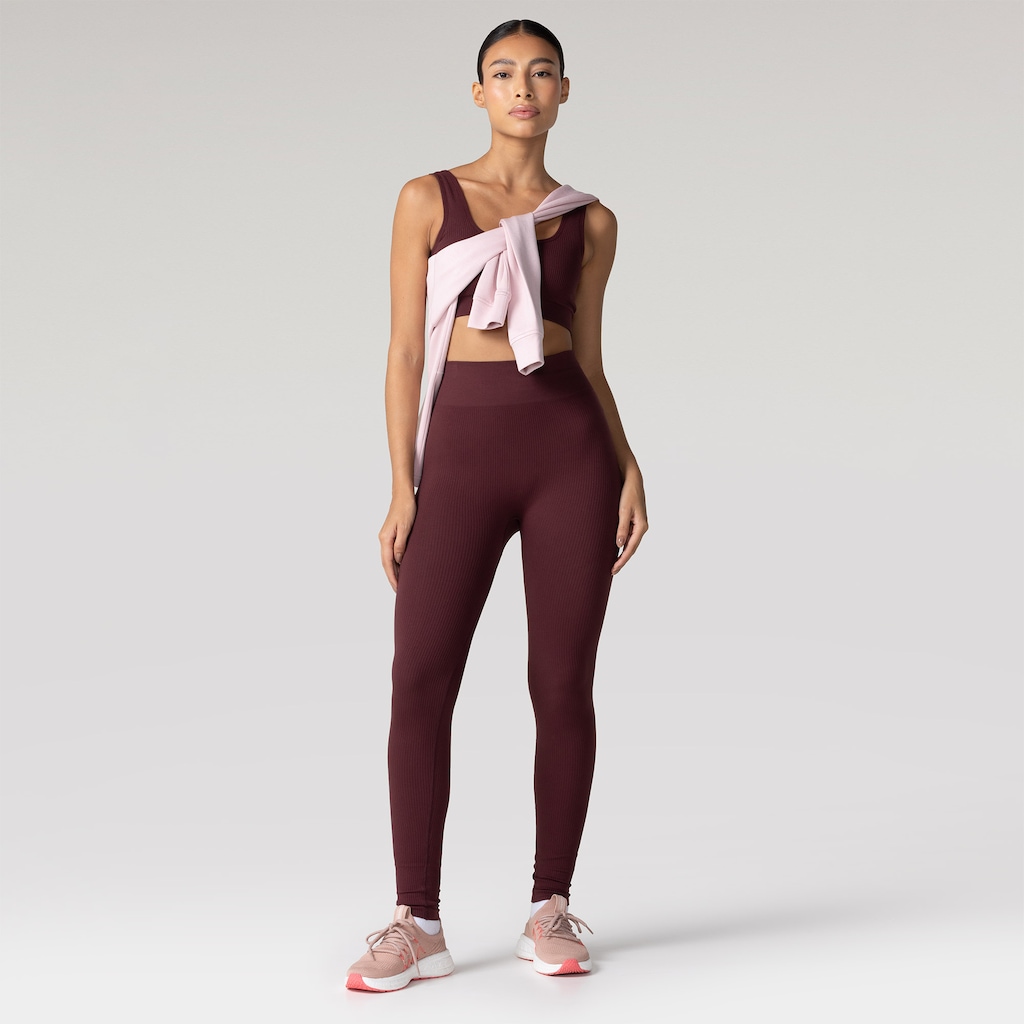 Imagem 3 do produto Calça Legging Feminina Oxer Canelada Sem Costura