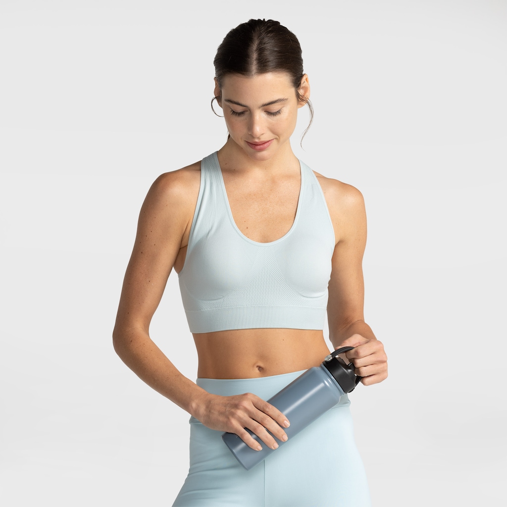 Imagem 1 do produto Top Fitness com Bojo Removível Oxer Baixa Sustentação Nadador Sem Costura Adulto