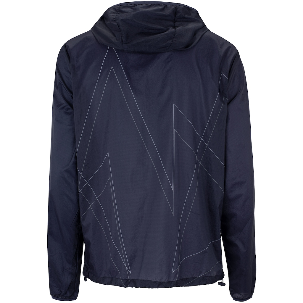Imagem 2 do produto Jaqueta Corta-Vento Masculina ASICS com Capuz Ultraleve Estampa Linhas
