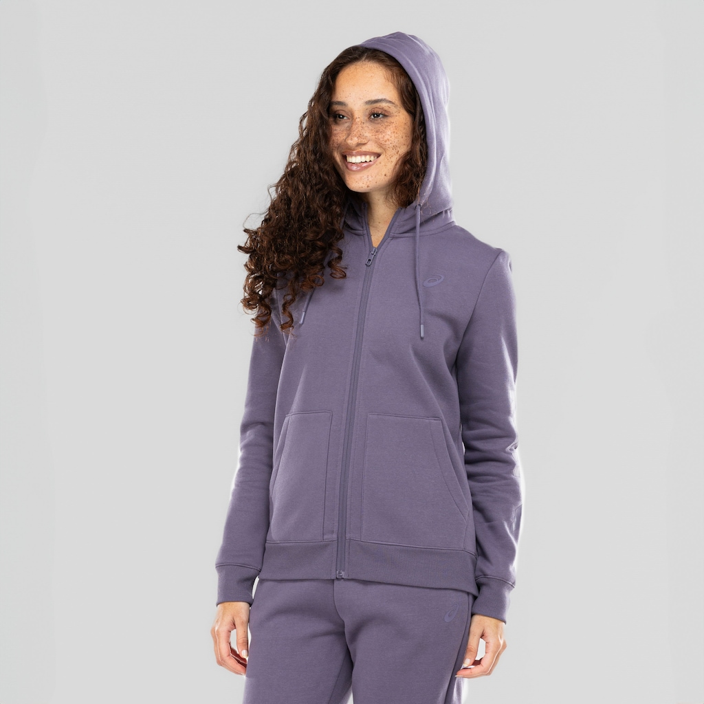 Imagem 4 do produto Jaqueta de Moletom Feminina ASICS com Capuz Canguru Fleece