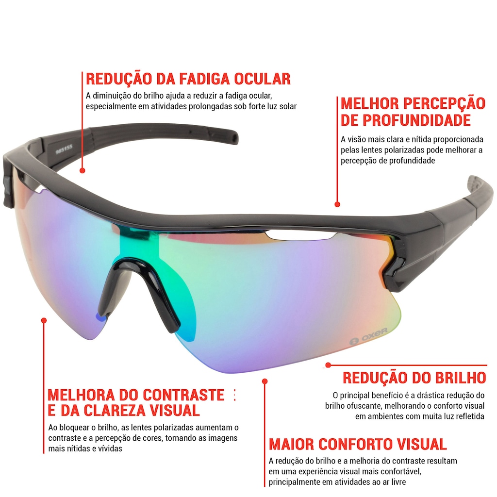 Imagem 2 do produto Óculos de Sol Oxer com Proteção Solar Esportivo Flutuante Adulto