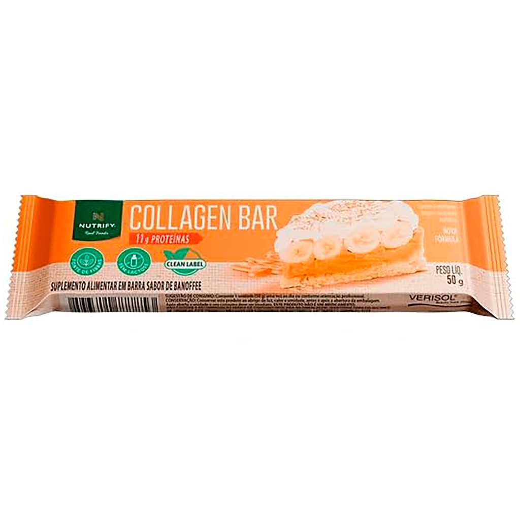 Imagem 1 do produto Barra de Proteína Collagen Nutrify Banoffee - 50g