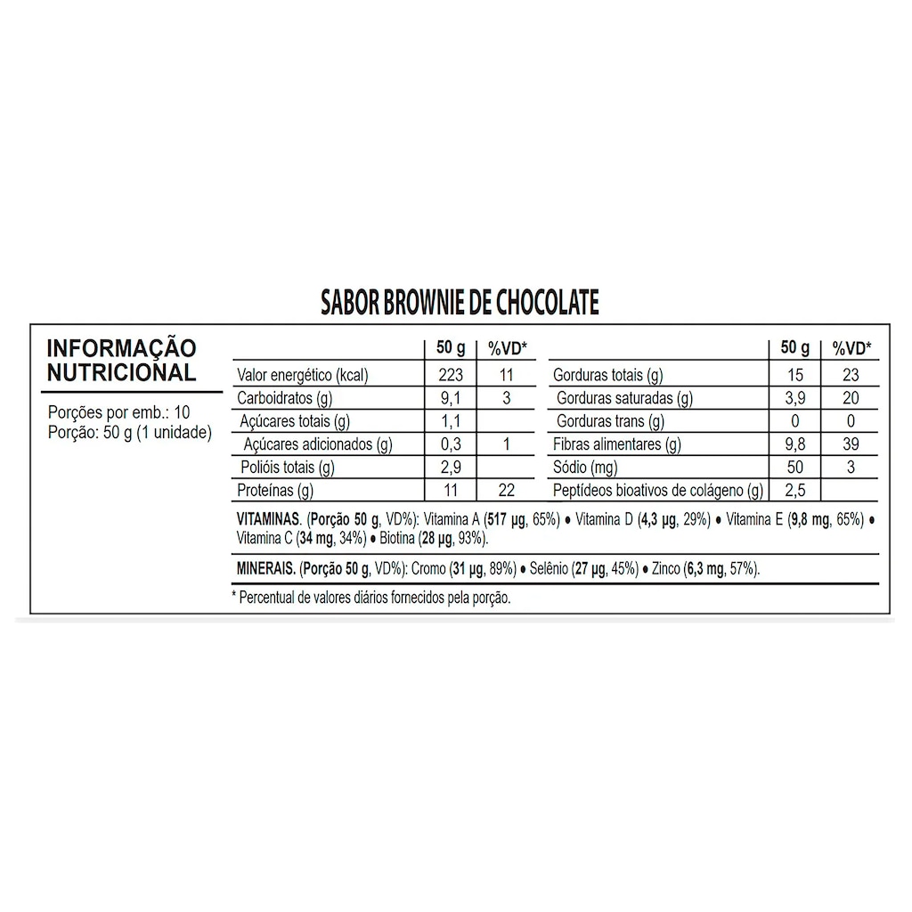 Imagem 2 do produto Barra de Proteína Nutrify Brownie de Chocolate - 50g