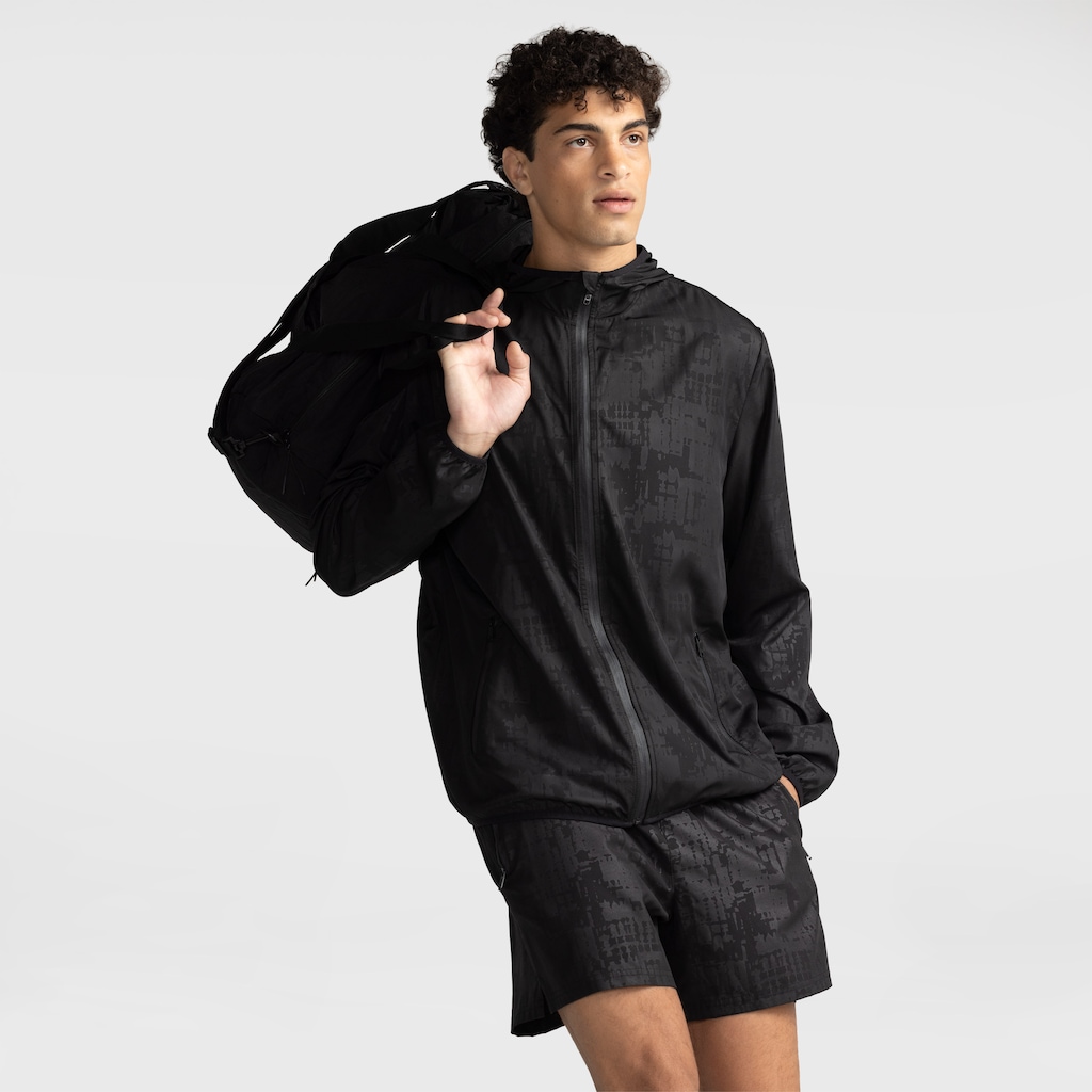 Imagem 1 do produto Jaqueta Corta-Vento Masculina Oxer com Capuz Tecido Plano Heat Embossed