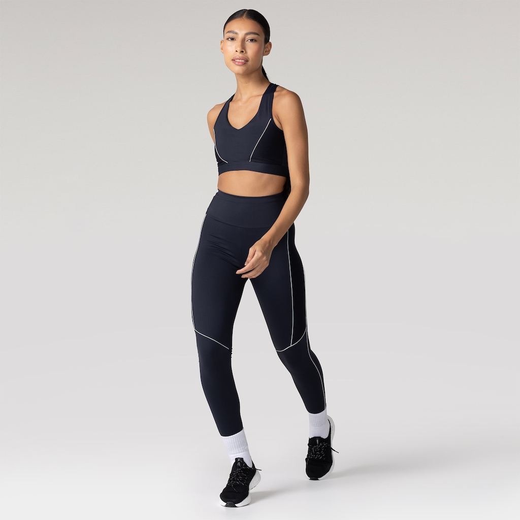 Imagem 4 do produto Calça Legging Feminina Oxer Textura New Média Compressão Cós Médio