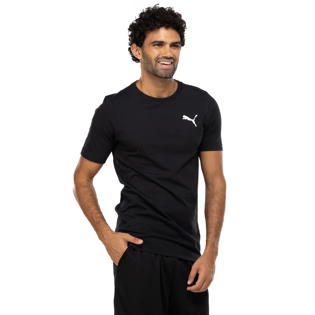 Imagem 1 do produto Camiseta Masculina Puma Manga Curta Essentials Small Cat Logo