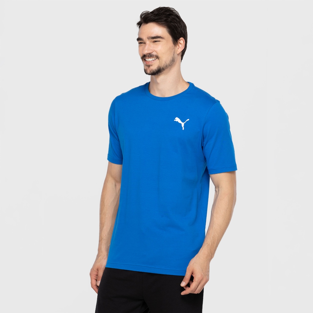 Imagem 4 do produto Camiseta Masculina Puma Manga Curta Essentials Small Cat Logo