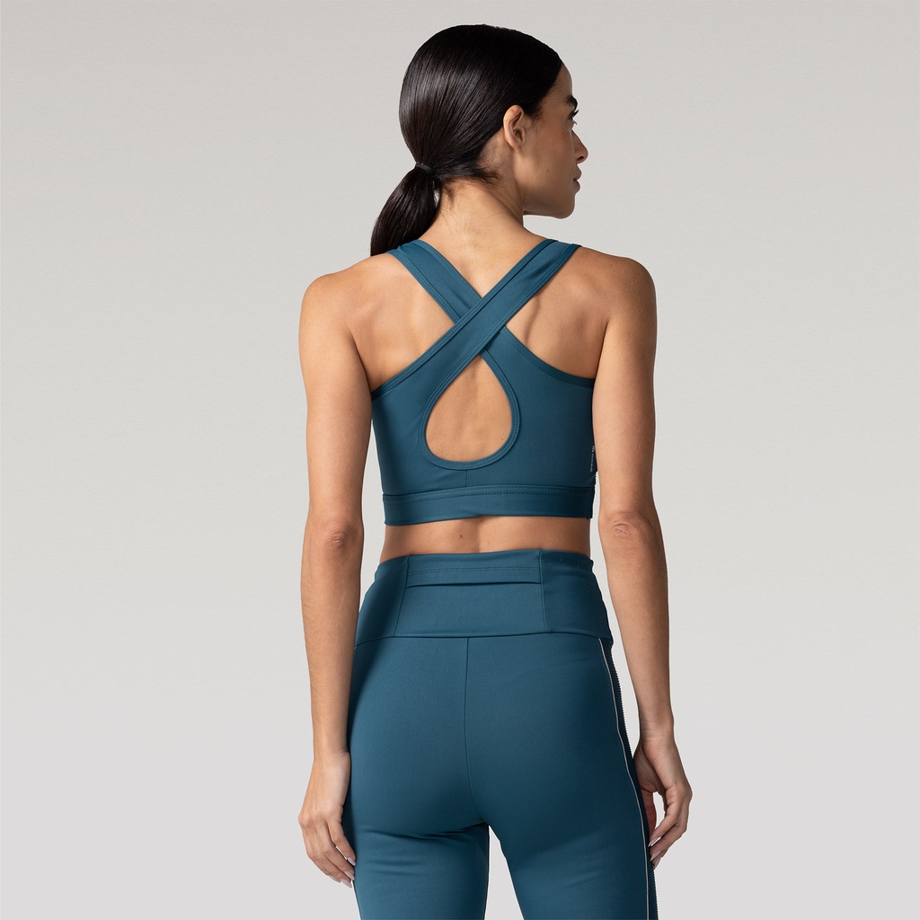 Imagem 3 do produto Top Fitness com Bojo Removível Oxer Alça Cruzada Textura Média Sustentação Adulto