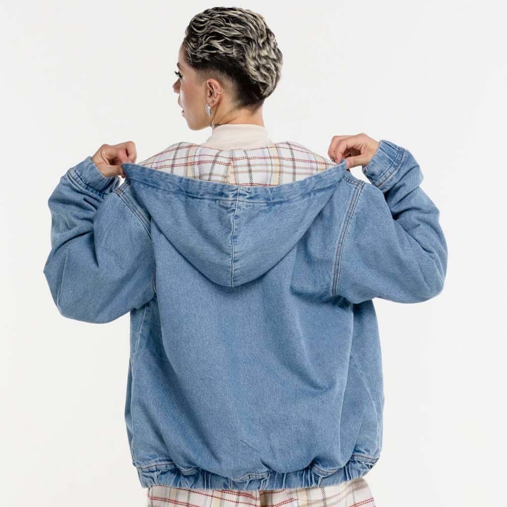 Imagem 4 do produto Jaqueta Piet Com Capuz Washed Denim