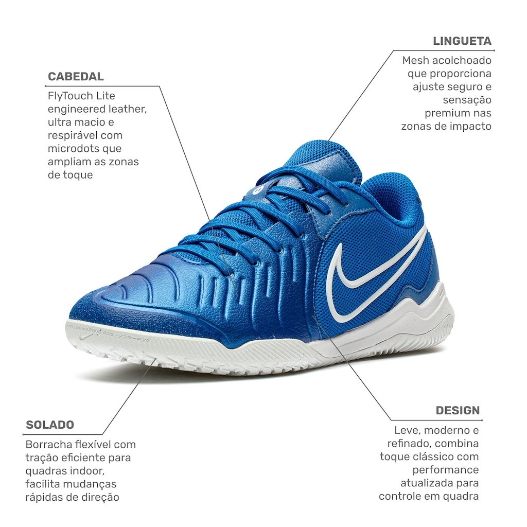 Imagem 2 do produto Chuteira Futsal Adulto Nike Tiempo Legend 10 Academy