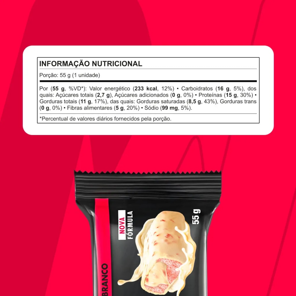 Imagem 2 do produto Barra de Proteina Yopro sabor Morango com Chocolate Branco - Unidade