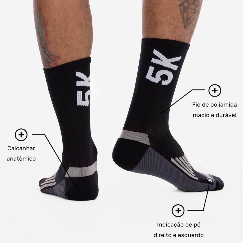 Imagem 4 do produto Meia Para Corrida Rally Crew 5k Cano Alto Tamanho 39-44 ASICS Adulto