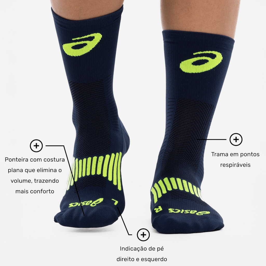 Imagem 3 do produto Meia Para Corrida Rally Crew 10k Cano Alto Tamanho 34-38 ASICS Adulto