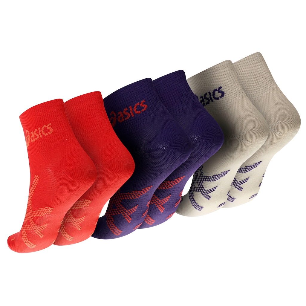 Imagem 2 do produto Kit 3 Pares Meias Para Corrida ASICS Cano Baixo Quarter Tamanho 34-38 Adulto