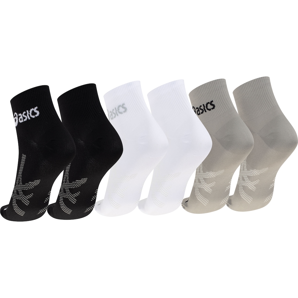 Imagem 2 do produto Kit 3 Pares de Meias Asics Quarter Cano Médio Adulto
