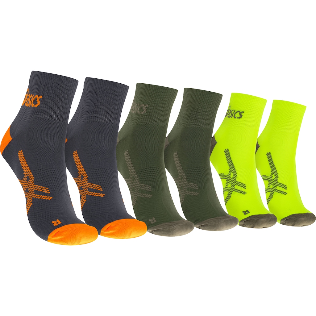 Imagem 1 do produto Kit 3 Pares de Meias Asics Quarter Cano Médio Adulto