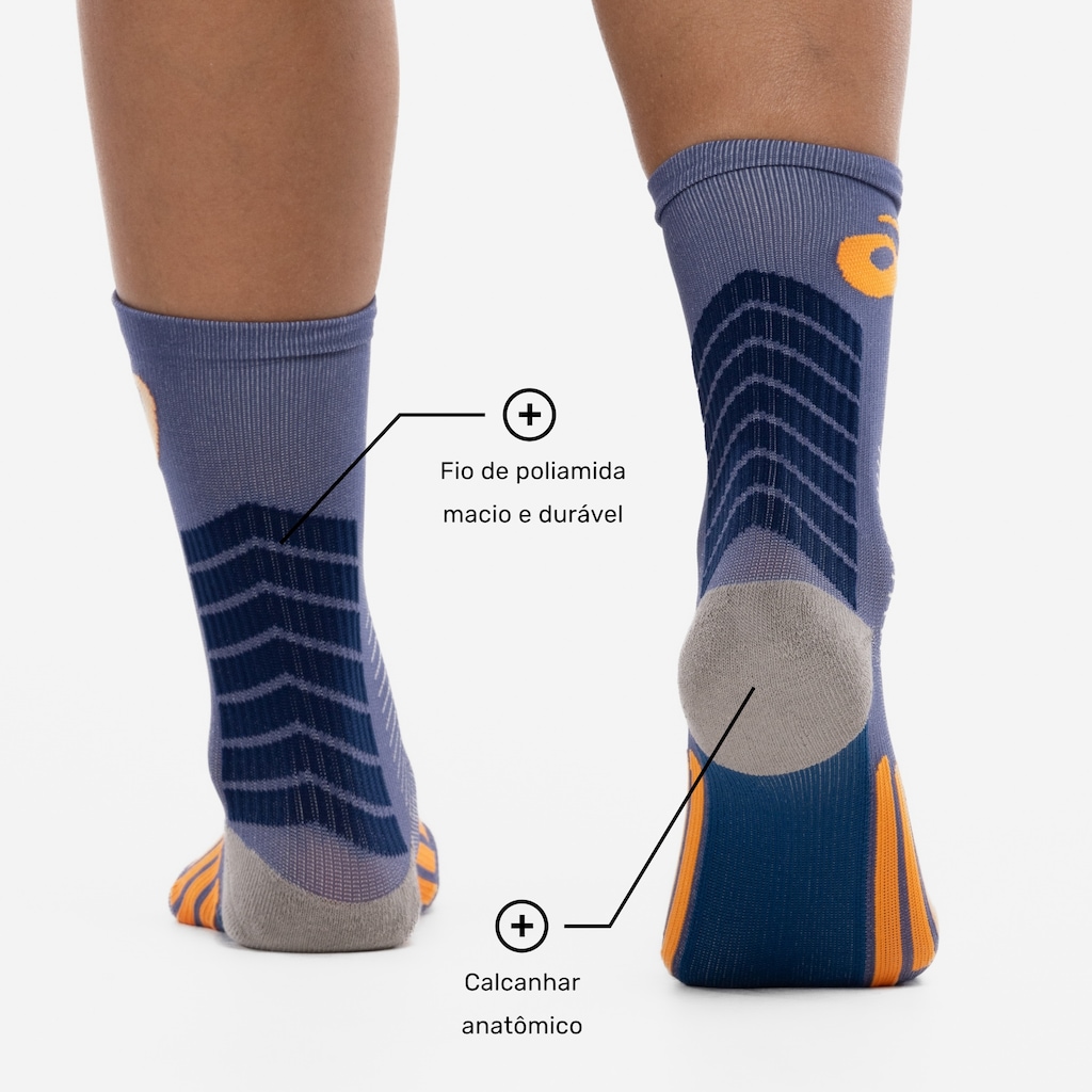 Imagem 4 do produto Meia Para Corrida Rally Crew 5k Cano Alto Tamanho 39-44 ASICS Adulto