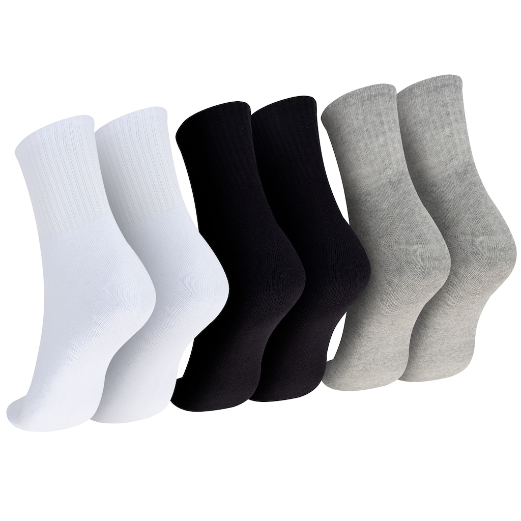 Imagem 2 do produto Kit de Meias Cano Médio Oxer com 3 Pares Atoalhada Tamanho 39 a 44 Adulto